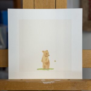 Curious Bear Watercolor Print