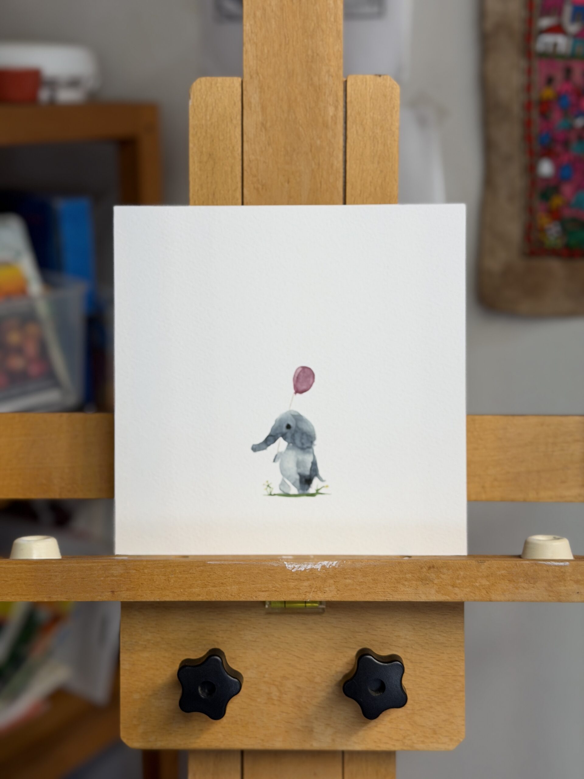 Ellie the Elephant Watercolor Print