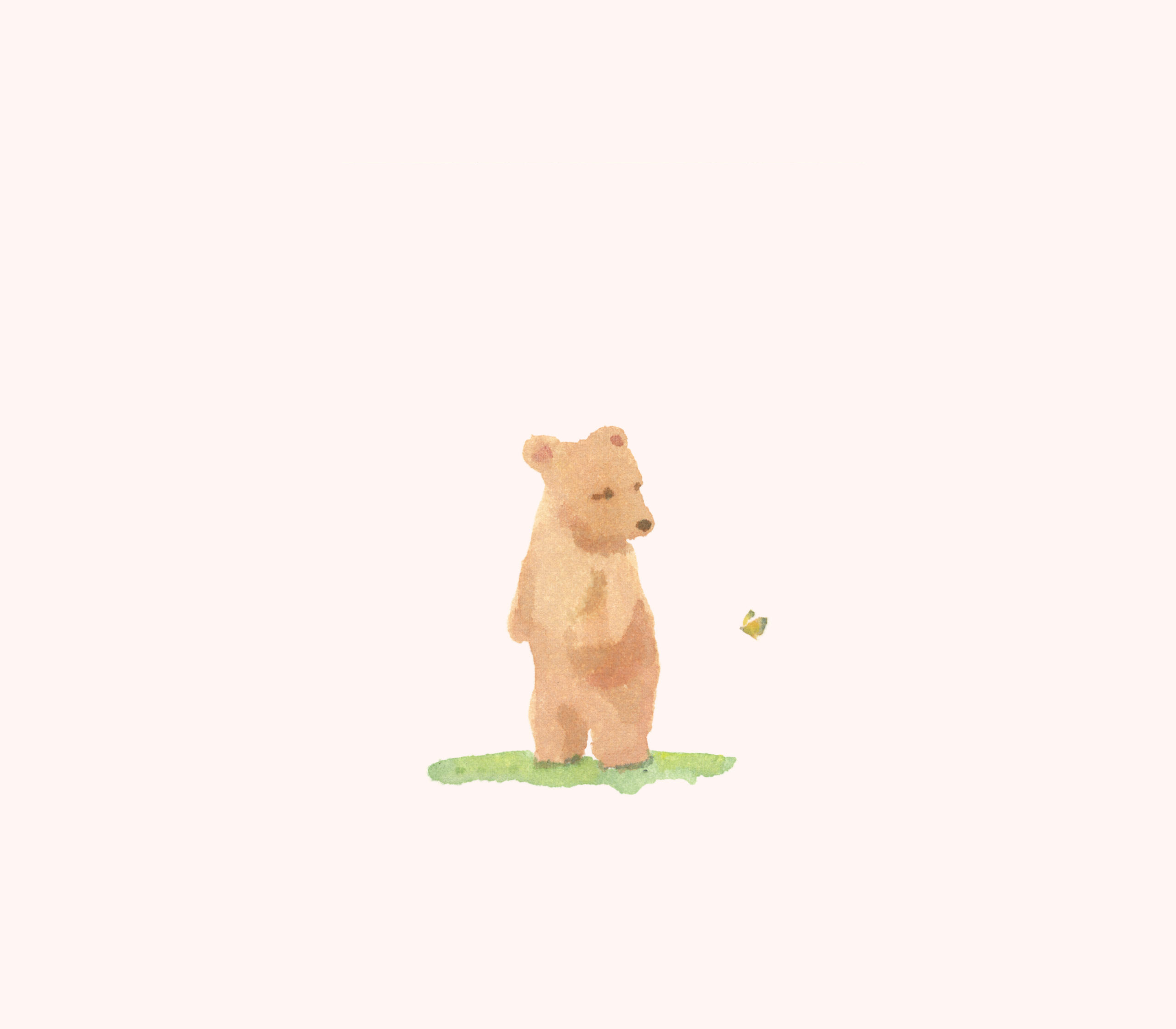 Curious Bear Watercolor Print - Image 3
