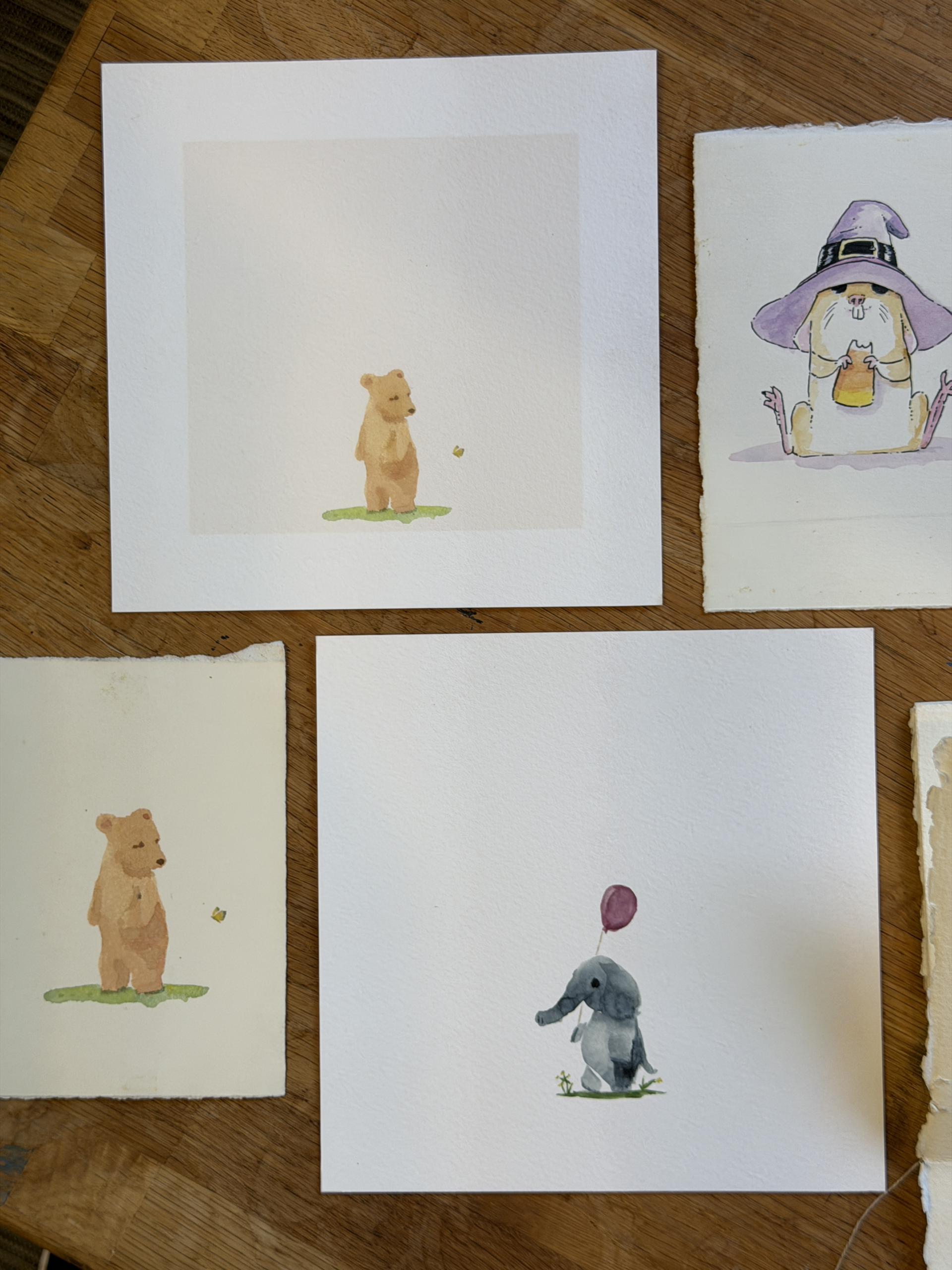 Curious Bear Watercolor Print - Image 5